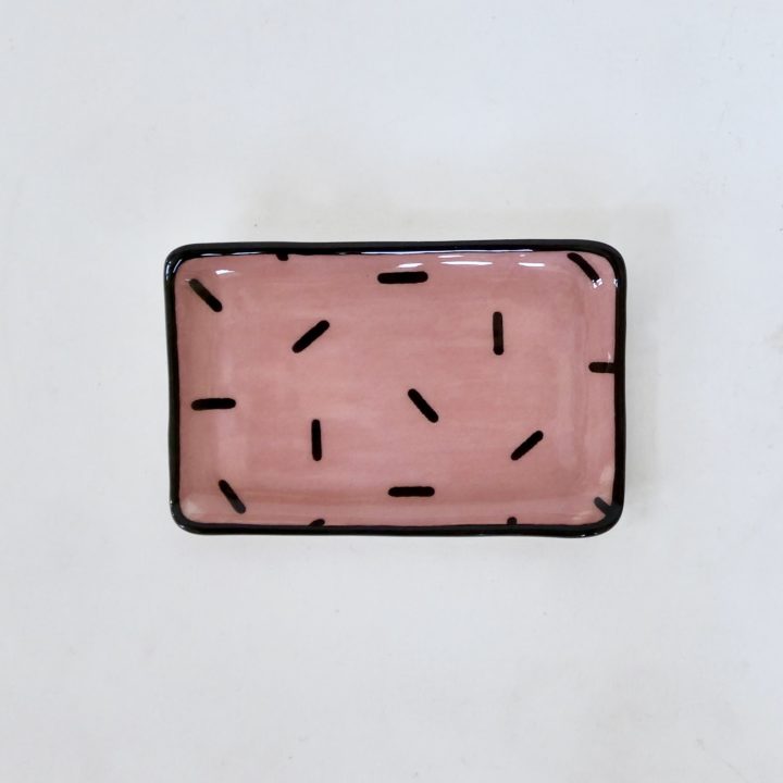 Sous-tasse rose confetti